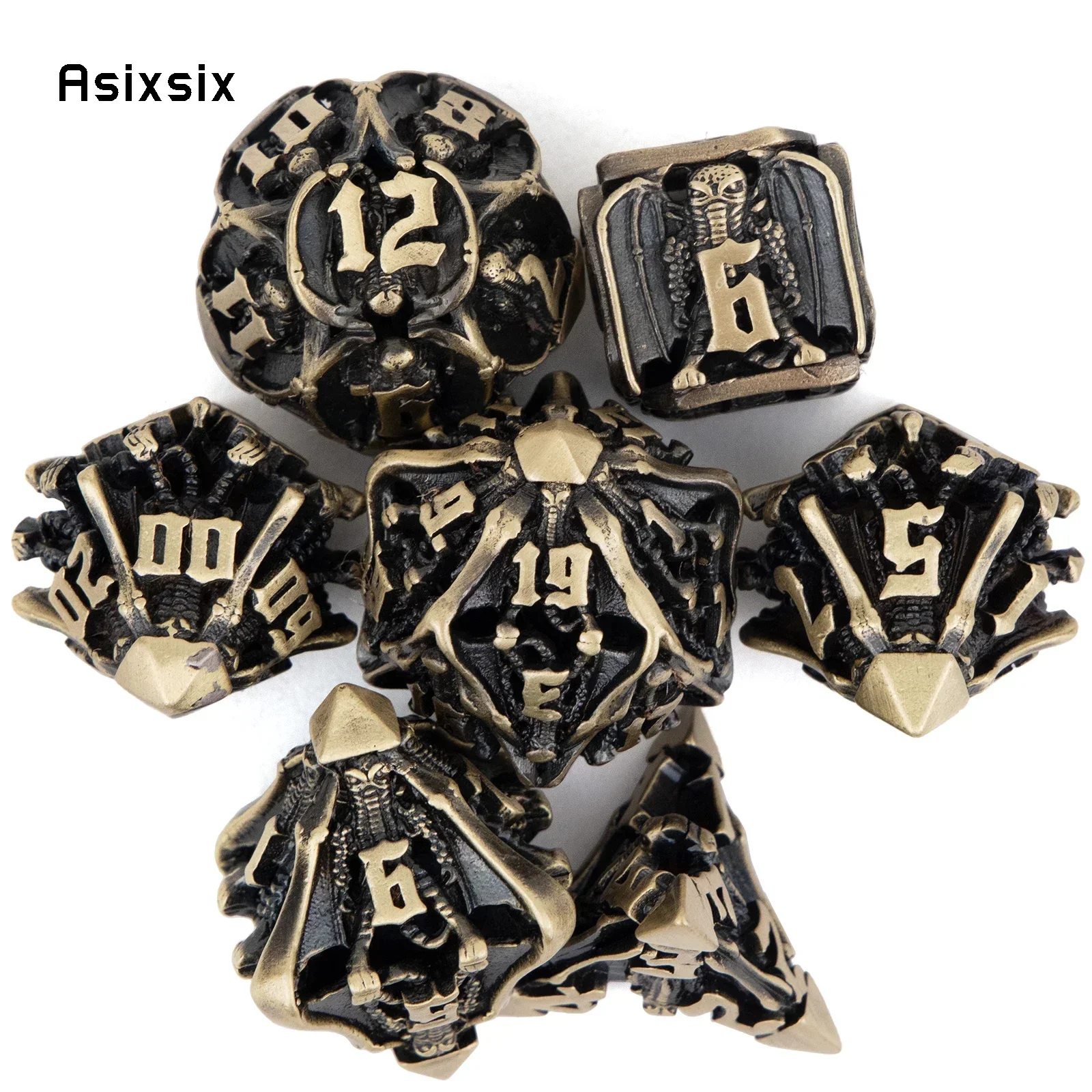 Dice Set Polyhedral - Metalowe Kostki, Idealne do RPG i