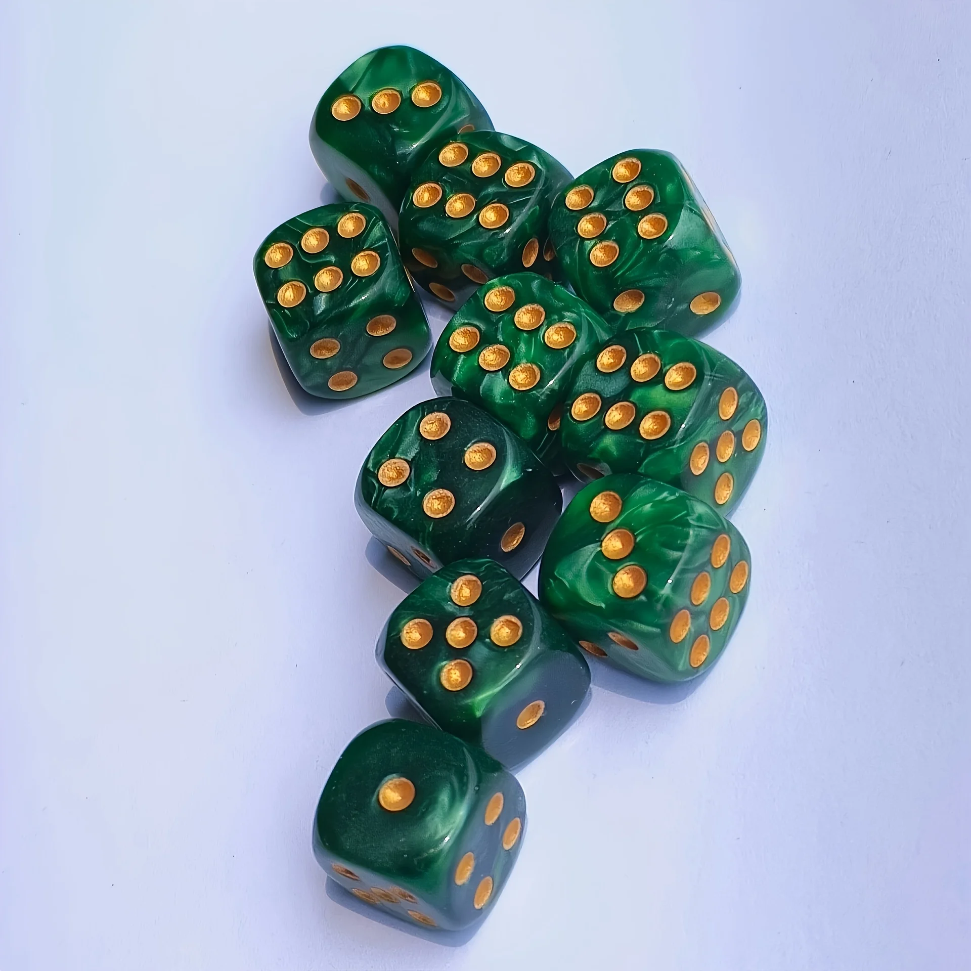 Board Game Loop - 10 szt. Kostek D6 z perłowym