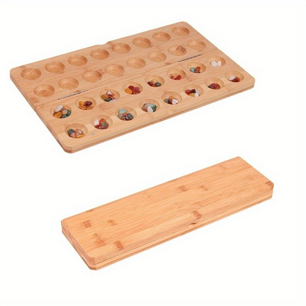 Chess Set Wooden - Przenośny, składany, drewniany zestaw do gry