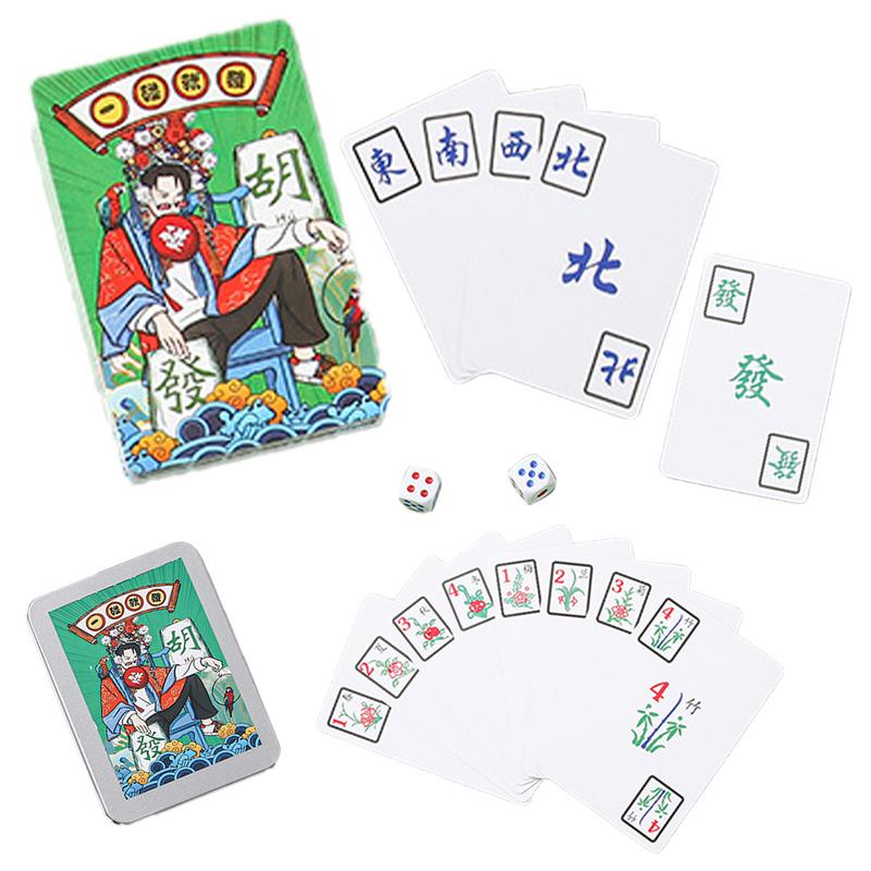 Card Game Deck - Karty Mahjong gra rodzinna wodoodporna karta