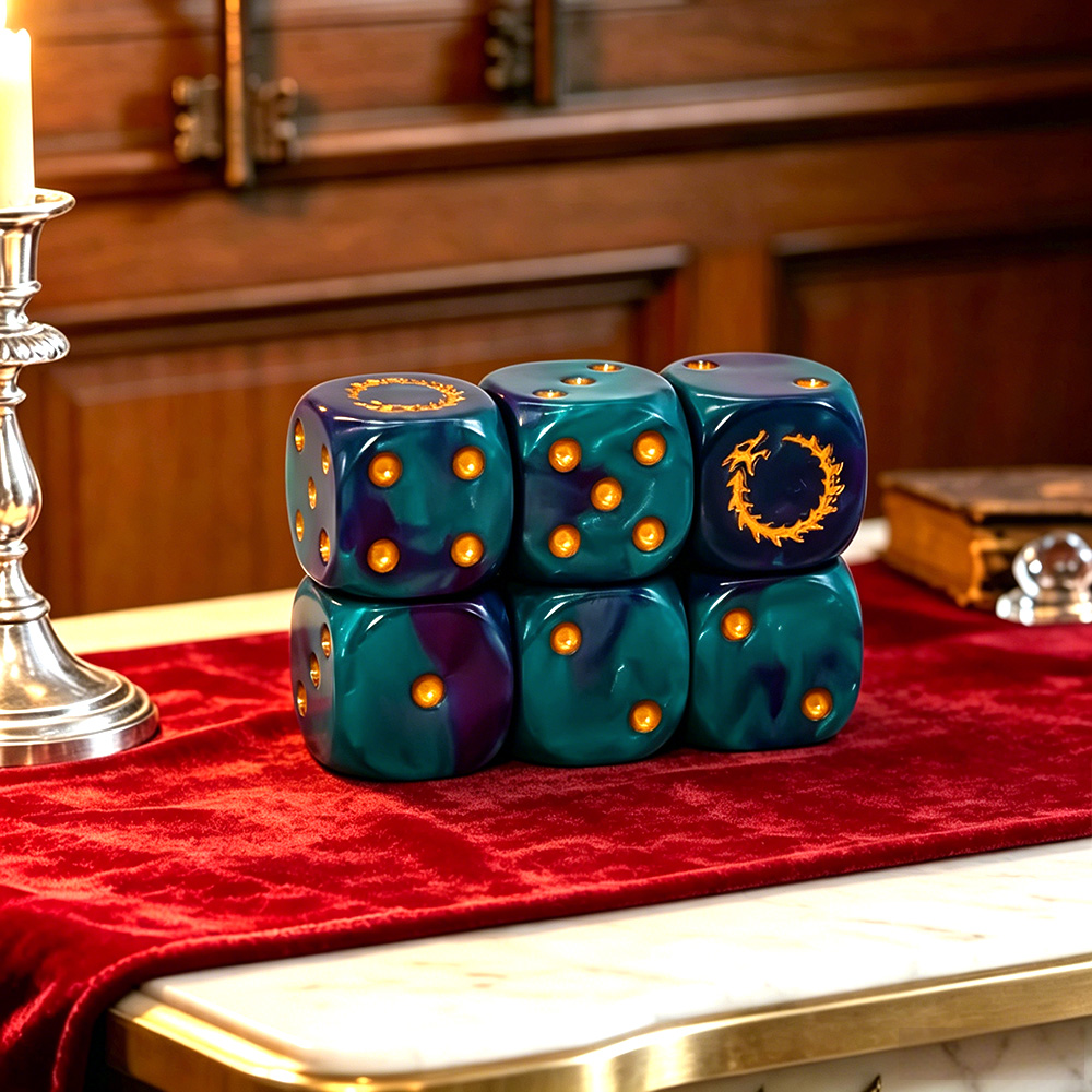 Dice Set Polyhedral - Zestaw 6 kostek D6 w kolorze
