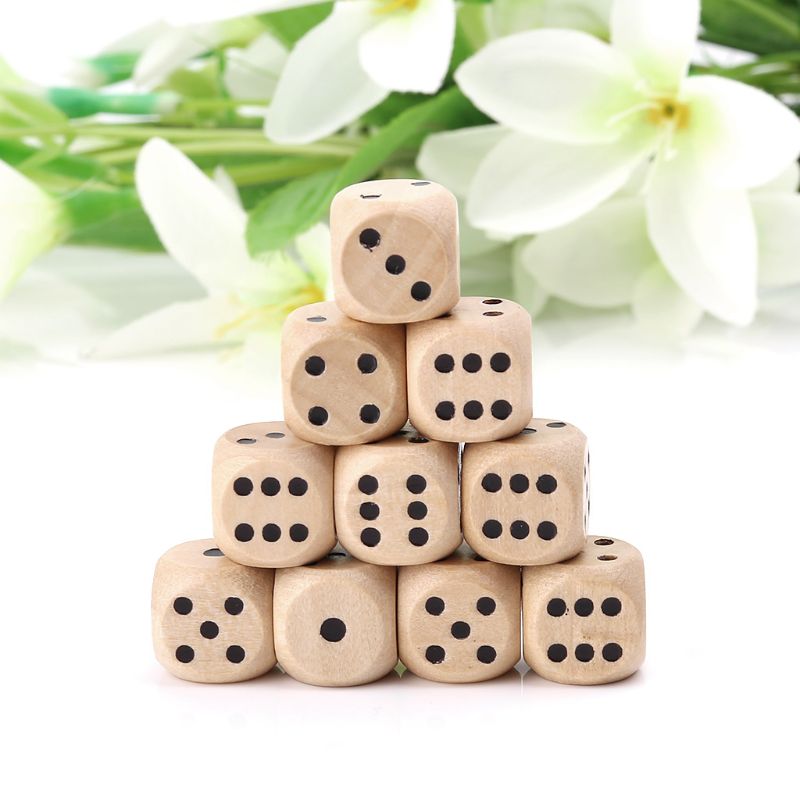 Board Game Loop - 10 sztuk drewniane kostki 6 jednostronne