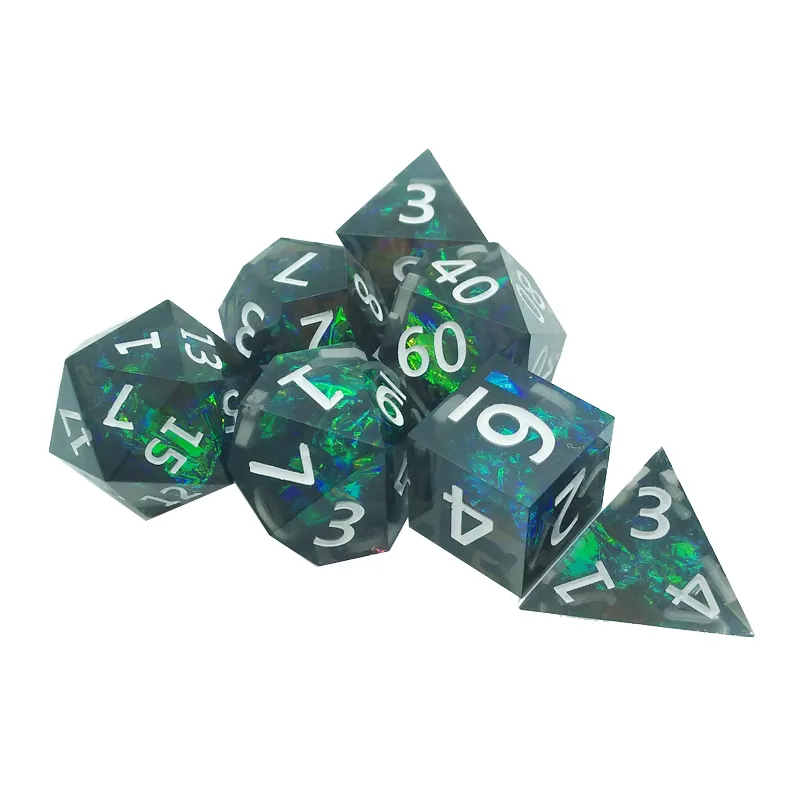 7PCS zestaw gier w kości z żyw – Dice Set Polyhedral recenzja i cena