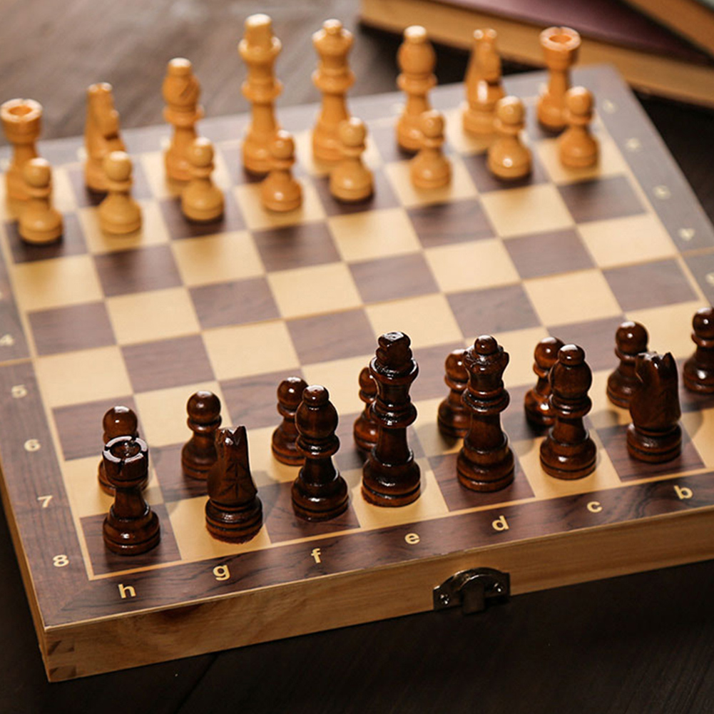 Duża szachownica rozwijająca m – Chess Set Wooden recenzja i cena
