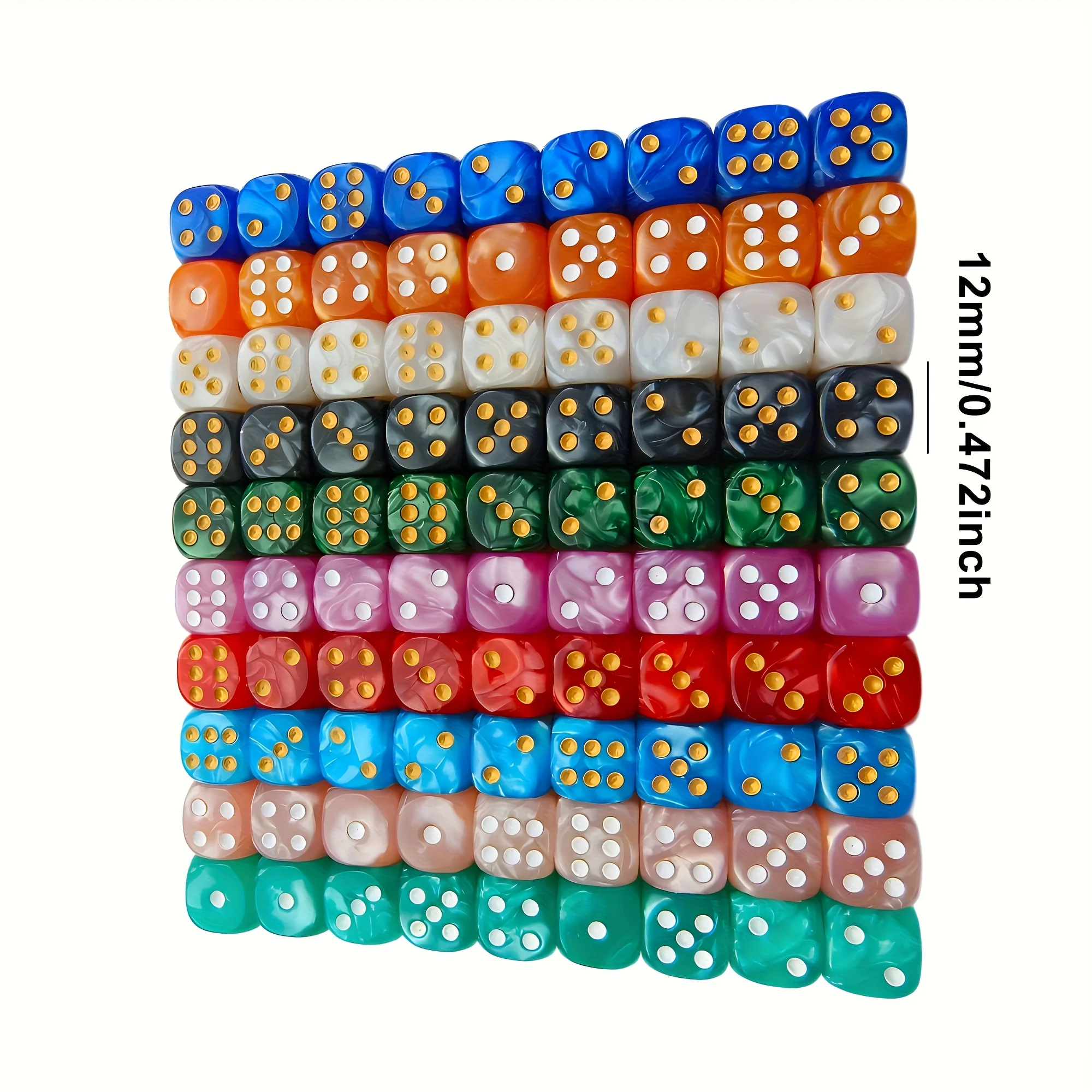 10 szt. Kostek D6 z perłowym w – Board Game Loop recenzja i cena