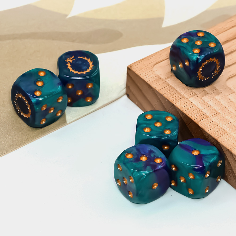 Zestaw 6 kostek D6 w kolorze z – Dice Set Polyhedral recenzja i cena