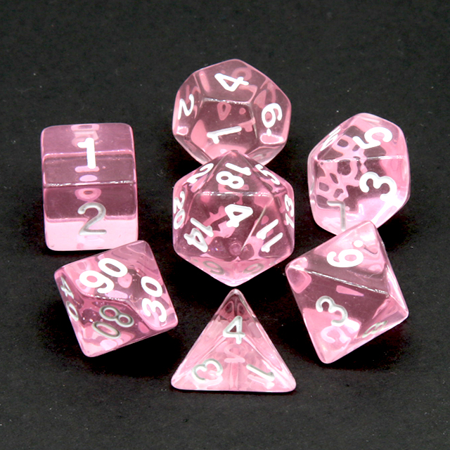 Przezroczyste Różowe Wieloście – Dice Set Polyhedral recenzja i cena