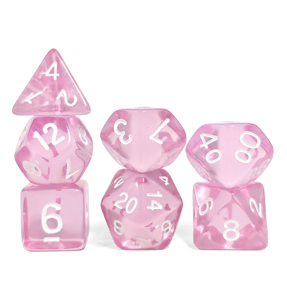 Przezroczyste Różowe Wieloście – Dice Set Polyhedral recenzja i cena