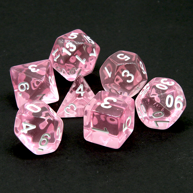 Przezroczyste Różowe Wieloście – Dice Set Polyhedral recenzja i cena